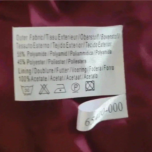 Vintage Burgundy Chrome Effect Suit Oversized Fit EU 38 - Picture 2 of 6